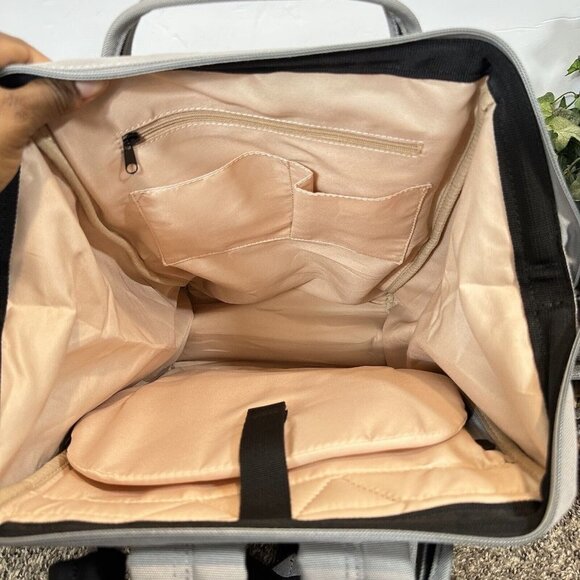 Kah&Kee Canvas Travel Backpack Functional Anti-theft School Laptop Gray New - Picture 4 of 6